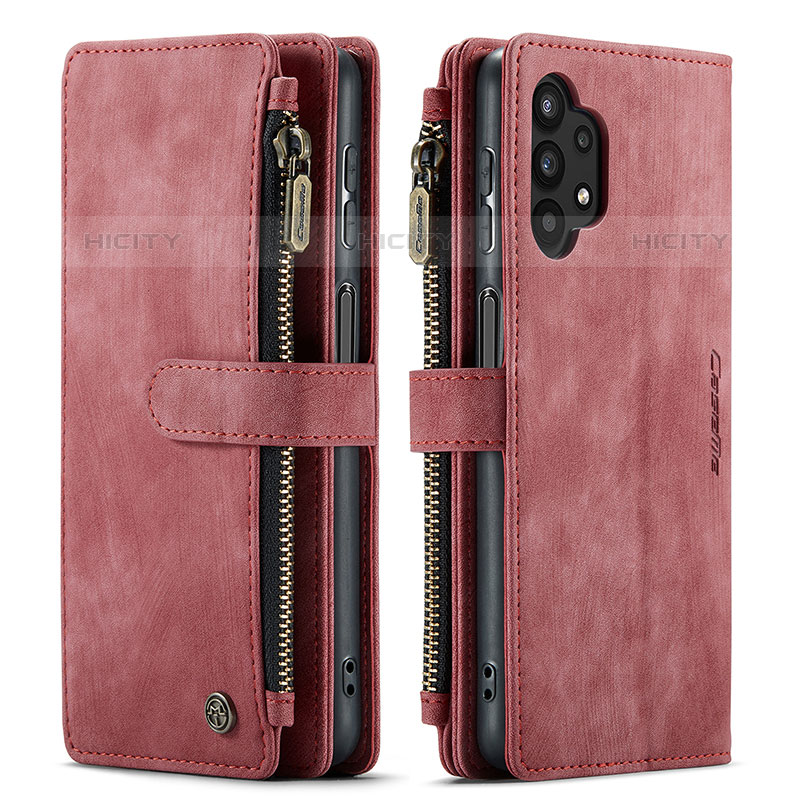 Coque Portefeuille Livre Cuir Etui Clapet C04S pour Samsung Galaxy M32 5G Rouge Plus