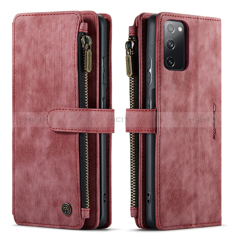Coque Portefeuille Livre Cuir Etui Clapet C05S pour Samsung Galaxy S20 FE 5G Rouge Plus