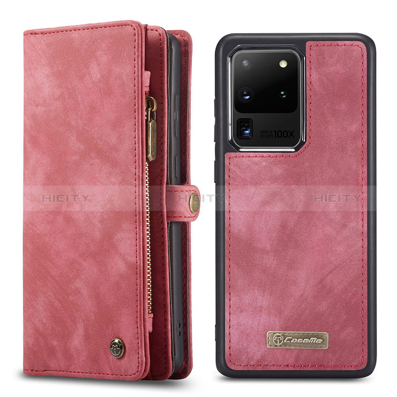 Coque Portefeuille Livre Cuir Etui Clapet C05S pour Samsung Galaxy S20 Ultra 5G Rouge Plus