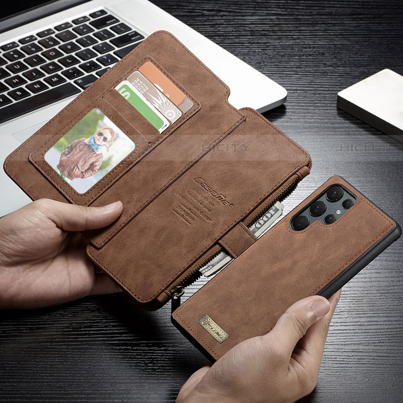 Coque Portefeuille Livre Cuir Etui Clapet C12S pour Samsung Galaxy S21 Ultra 5G Plus