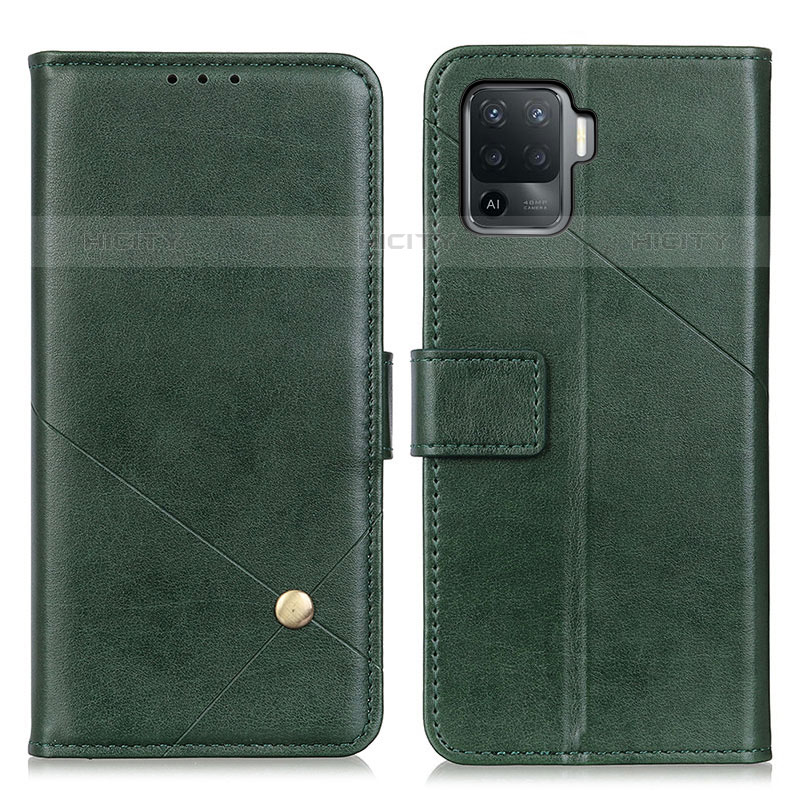 Coque Portefeuille Livre Cuir Etui Clapet D04Y pour Oppo A94 4G Vert Plus