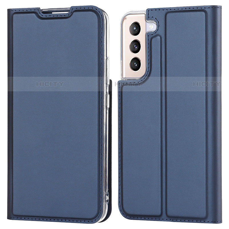 Coque Portefeuille Livre Cuir Etui Clapet D05T pour Samsung Galaxy S22 Plus 5G Bleu Plus