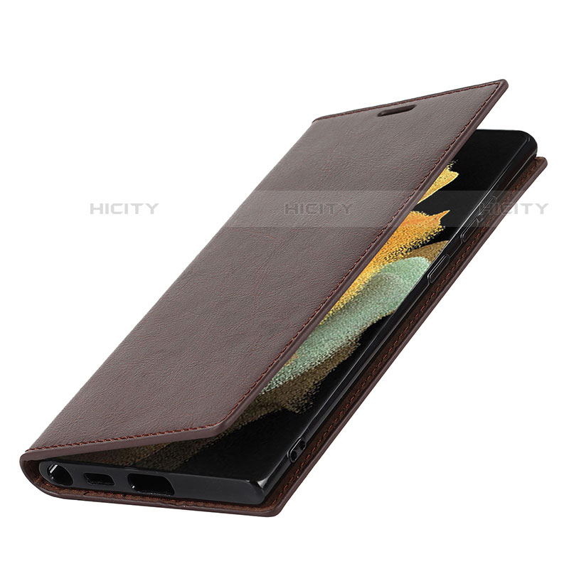 Coque Portefeuille Livre Cuir Etui Clapet D08T pour Samsung Galaxy S21 Ultra 5G Plus