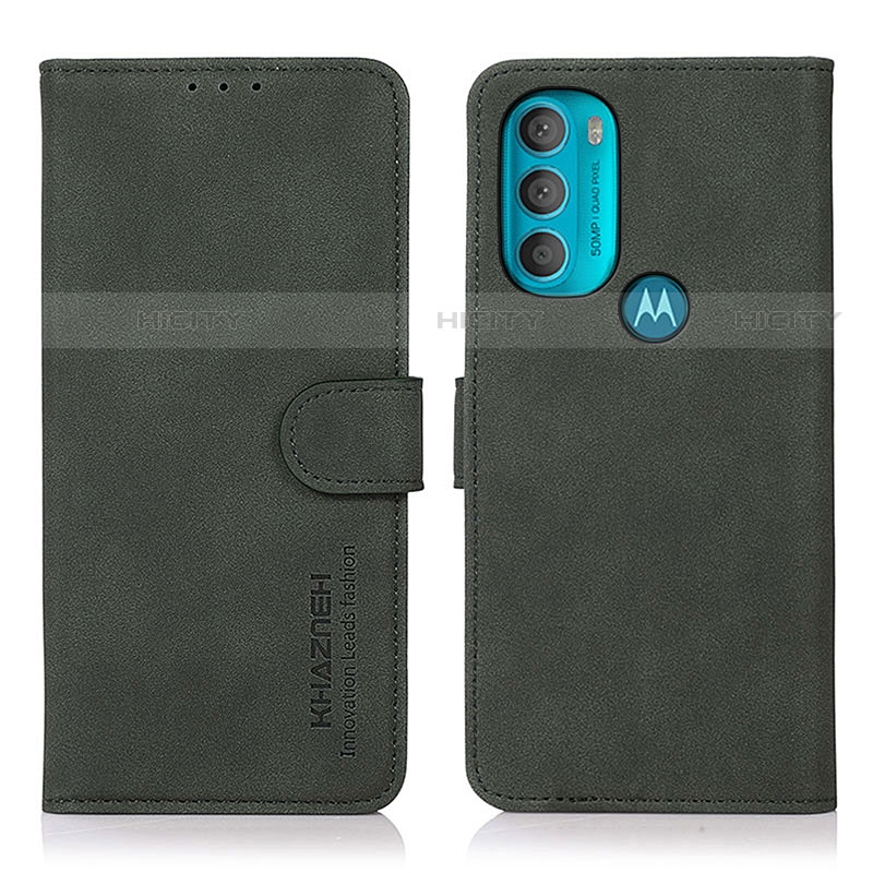 Coque Portefeuille Livre Cuir Etui Clapet D08Y pour Motorola Moto G71 5G Vert Plus