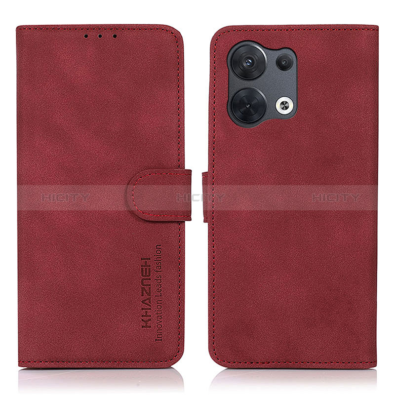 Coque Portefeuille Livre Cuir Etui Clapet D08Y pour Xiaomi Redmi Note 13 Pro 5G Rouge Plus