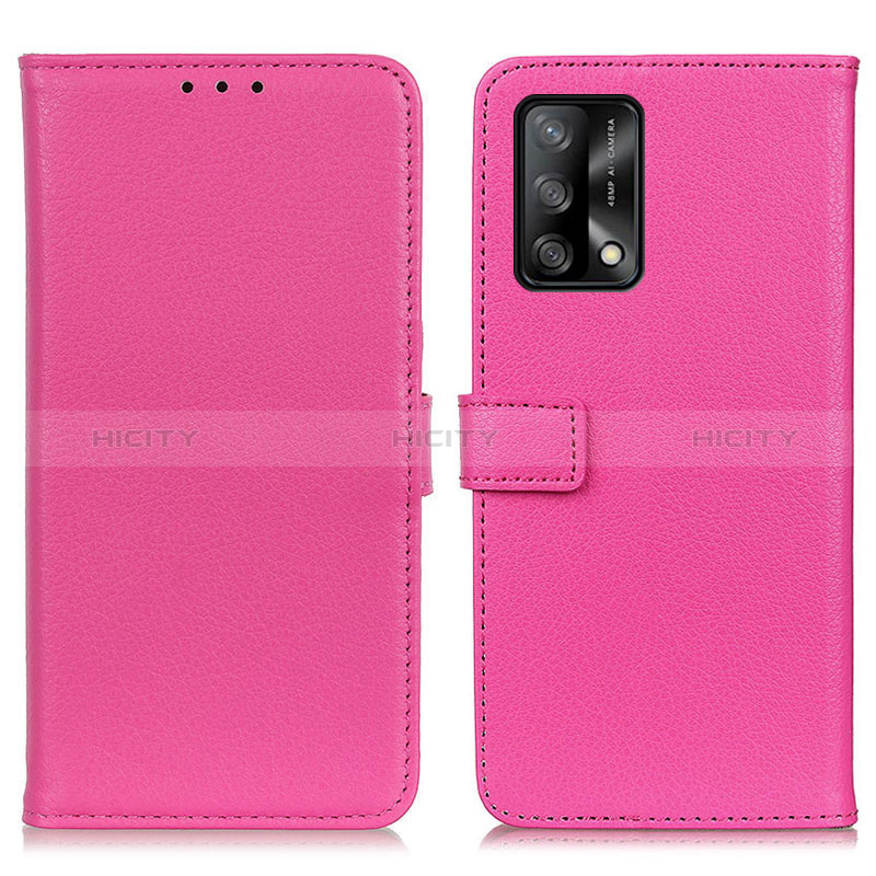 Coque Portefeuille Livre Cuir Etui Clapet D09Y pour Oppo A95 4G Rose Rouge Plus