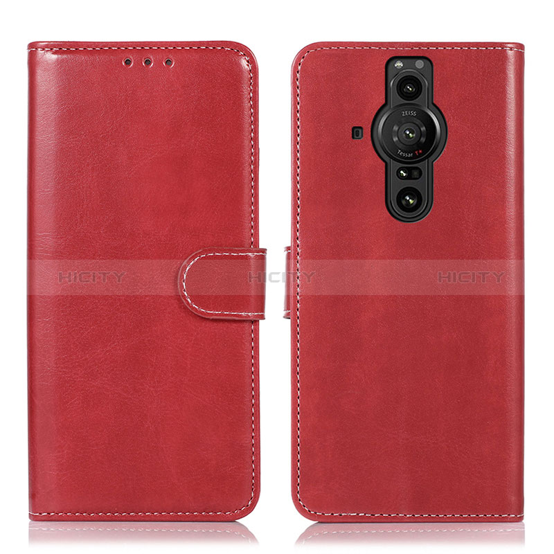 Coque Portefeuille Livre Cuir Etui Clapet D10Y pour Sony Xperia PRO-I Rouge Plus