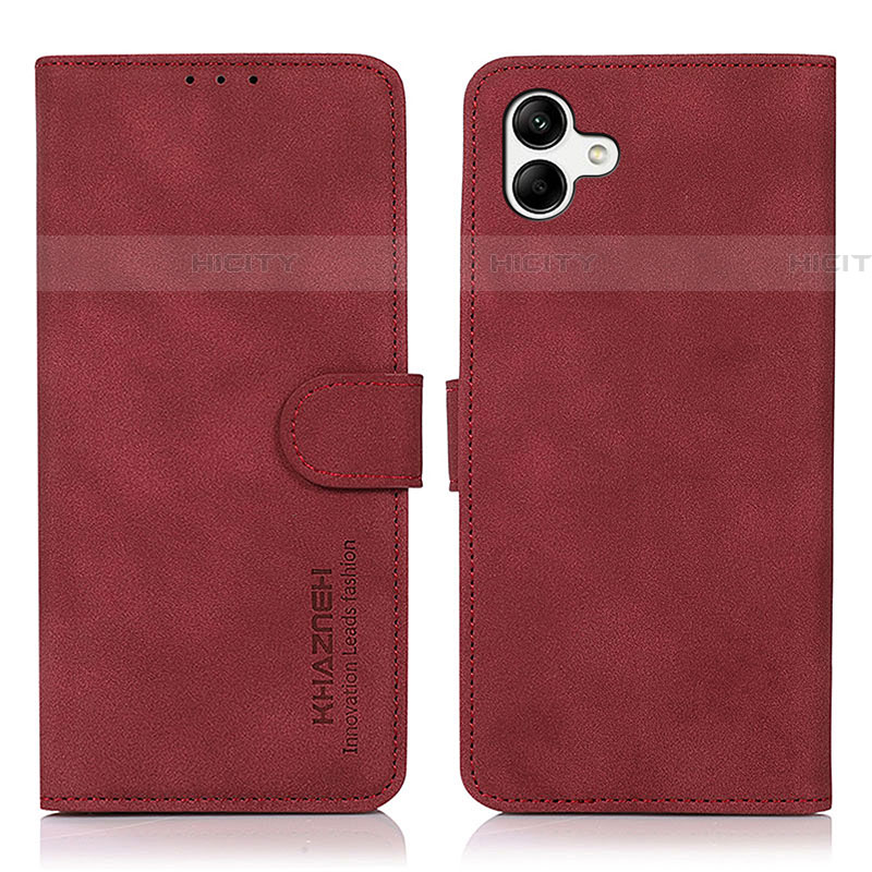 Coque Portefeuille Livre Cuir Etui Clapet D11Y pour Samsung Galaxy A04E Rouge Plus