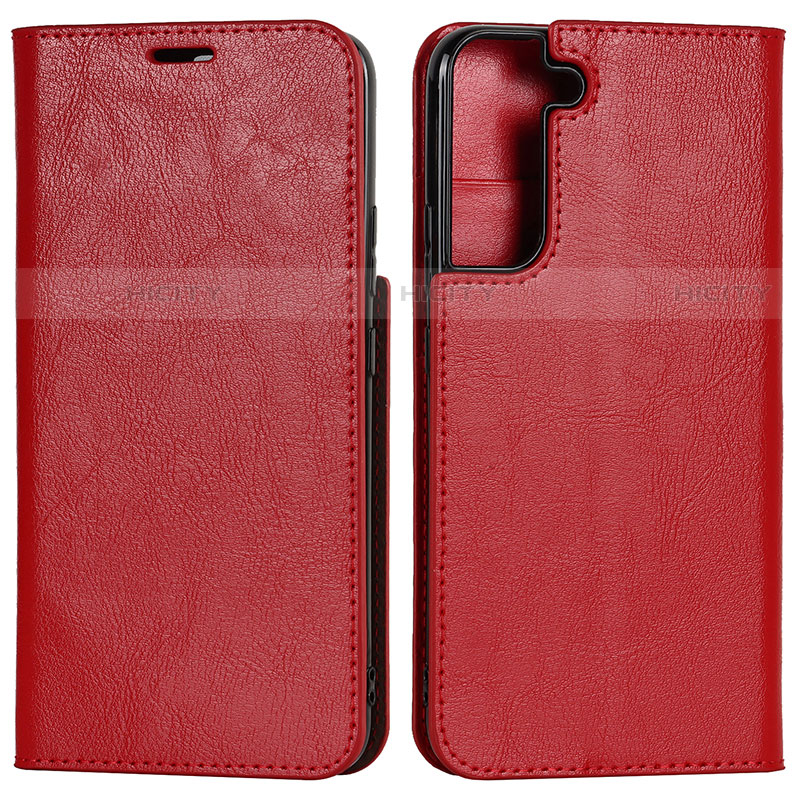 Coque Portefeuille Livre Cuir Etui Clapet D13T pour Samsung Galaxy S22 Plus 5G Rouge Plus