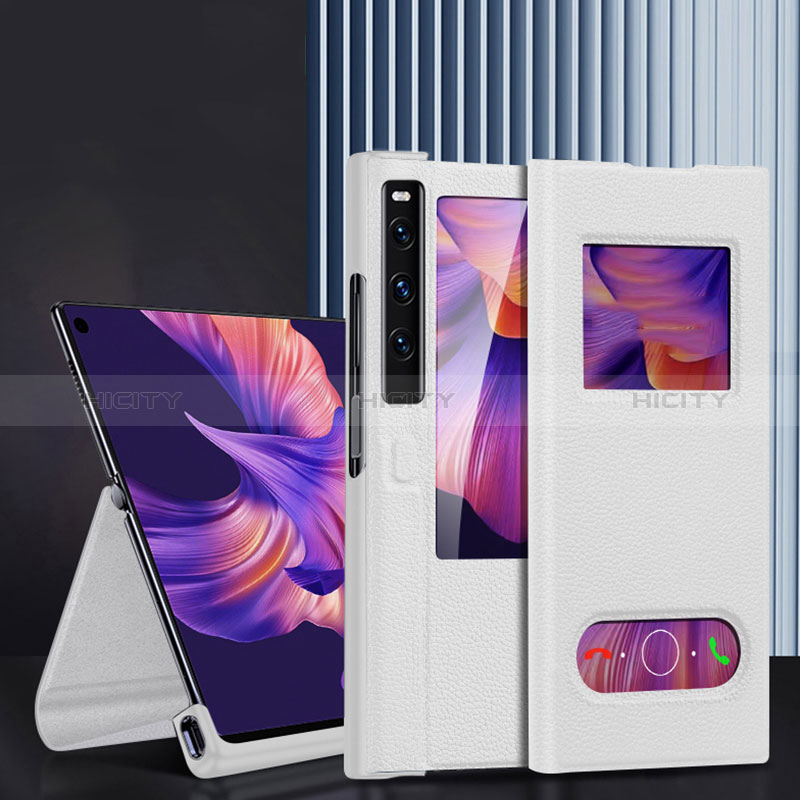 Coque Portefeuille Livre Cuir Etui Clapet DL4 pour Huawei Mate Xs 2 Violet Plus