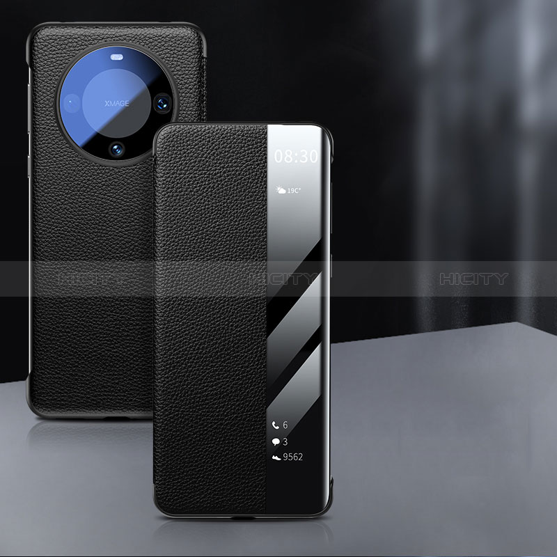 Coque Portefeuille Livre Cuir Etui Clapet GS3 pour Huawei Mate 60 Pro+ Plus Noir Plus