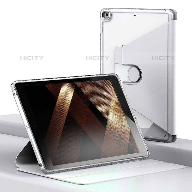 Coque Portefeuille Livre Cuir Etui Clapet H01 pour Apple iPad 10.2 (2020) Gris Plus