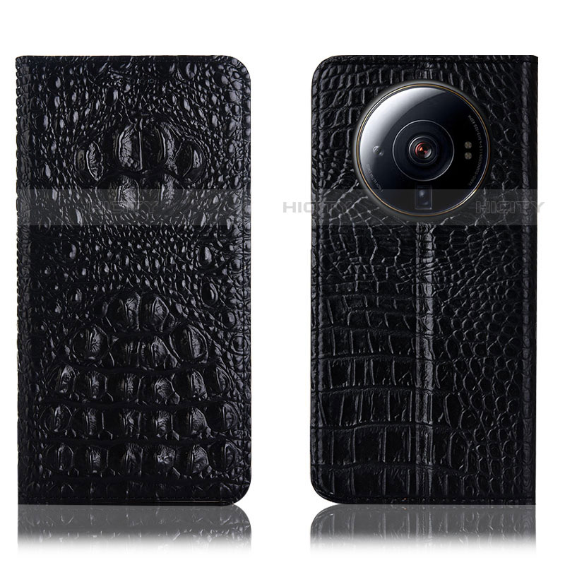 Coque Portefeuille Livre Cuir Etui Clapet H01P pour Xiaomi Mi 12S Ultra 5G Noir Plus