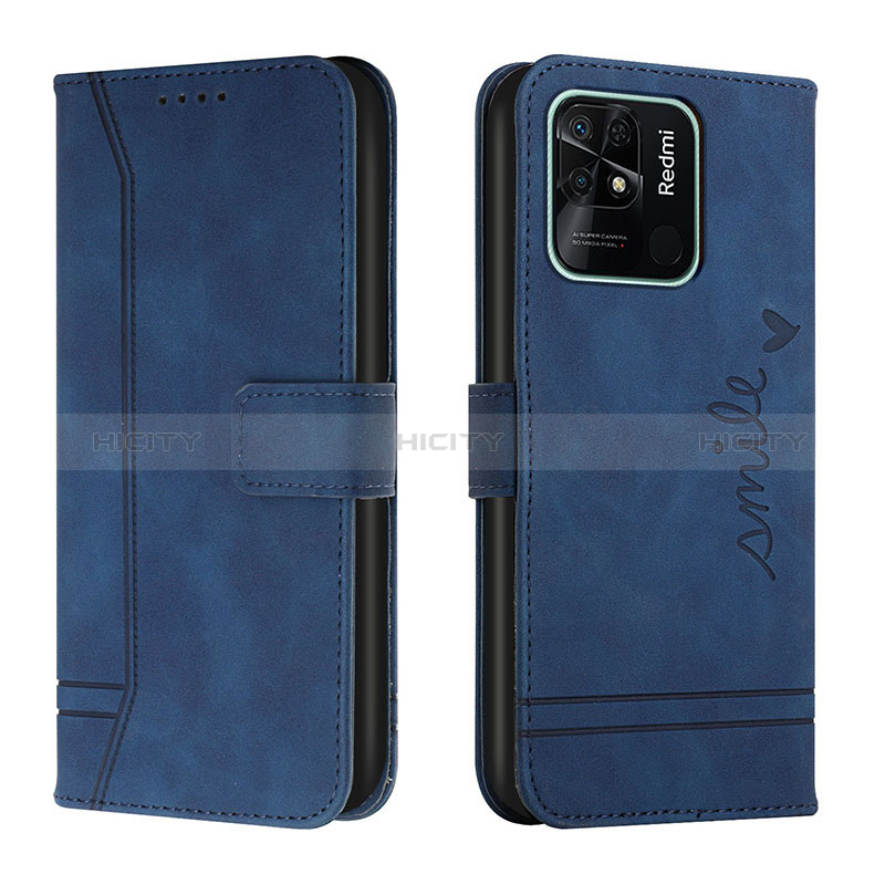 Coque Portefeuille Livre Cuir Etui Clapet H01X pour Xiaomi Redmi 10 Power Bleu Plus