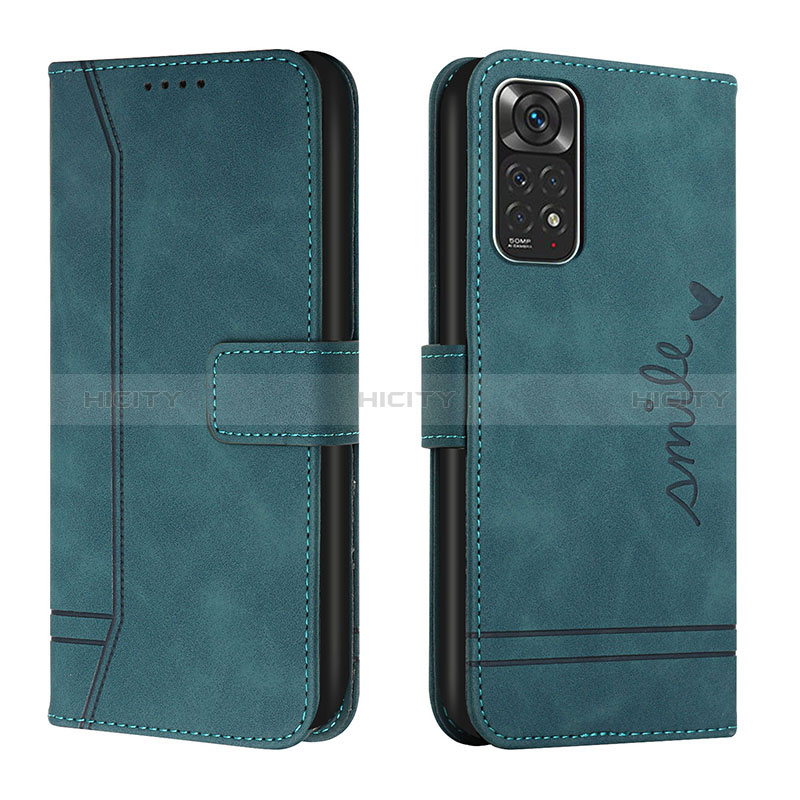 Coque Portefeuille Livre Cuir Etui Clapet H01X pour Xiaomi Redmi Note 11S 4G Vert Plus