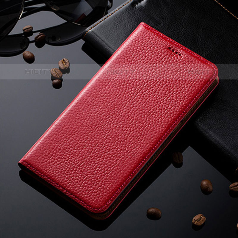 Coque Portefeuille Livre Cuir Etui Clapet H02P pour Samsung Galaxy M32 4G Rouge Plus