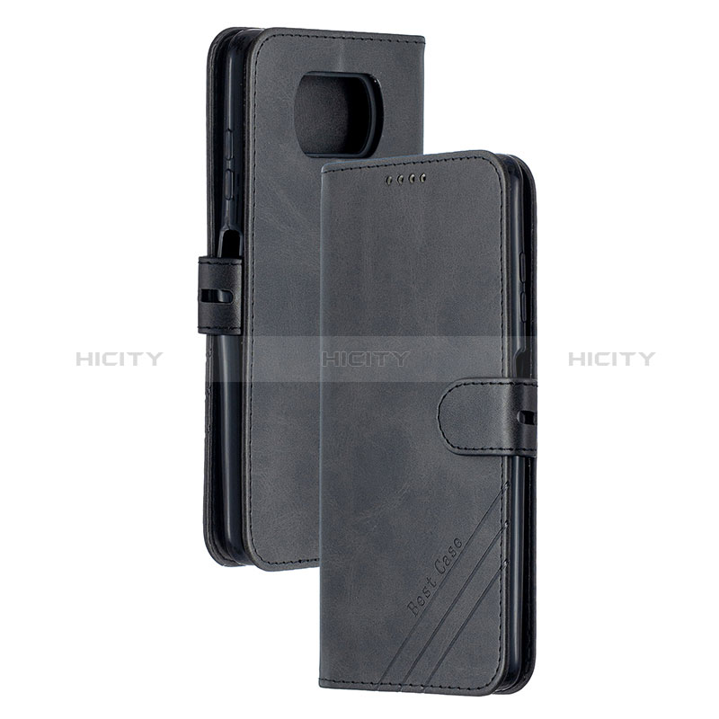 Coque Portefeuille Livre Cuir Etui Clapet H02X pour Xiaomi Poco X3 NFC Noir Plus