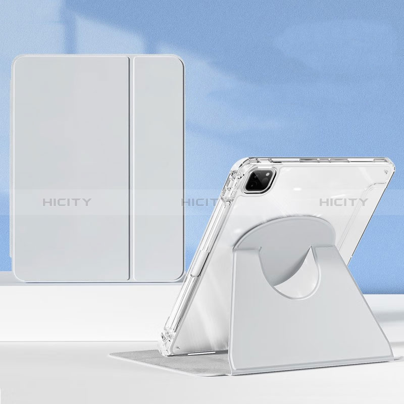 Coque Portefeuille Livre Cuir Etui Clapet H03 pour Apple iPad Pro 11 (2020) Blanc Plus