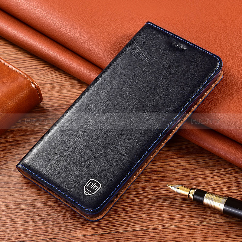Coque Portefeuille Livre Cuir Etui Clapet H04P pour Huawei Honor X9b 5G Bleu Plus