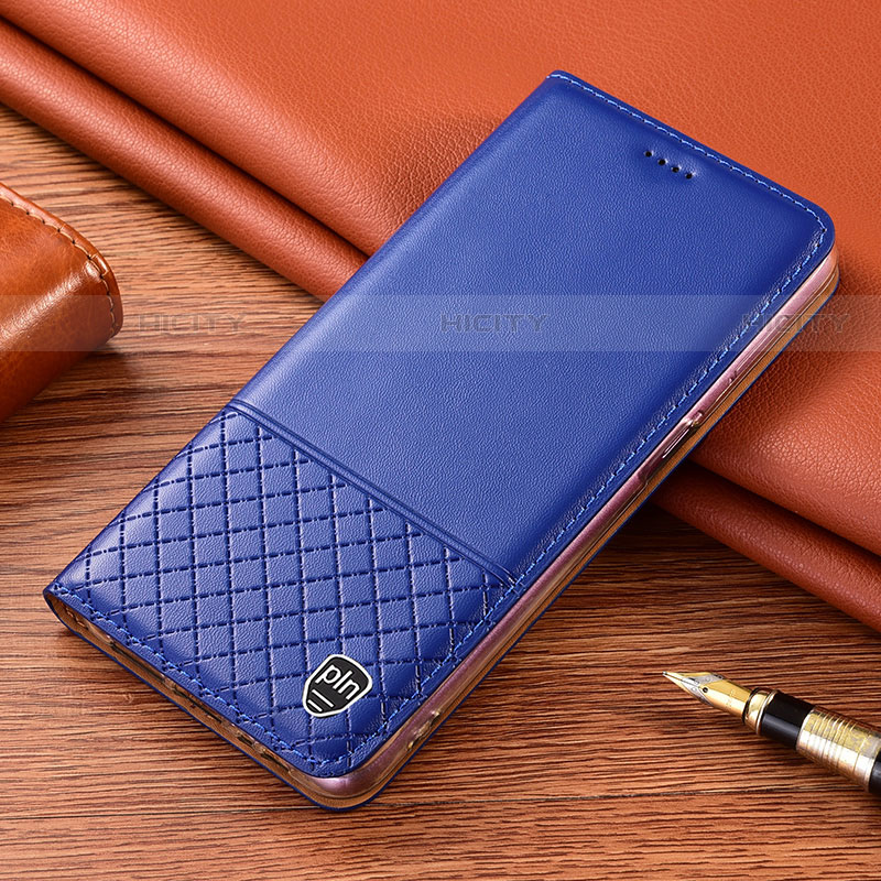 Coque Portefeuille Livre Cuir Etui Clapet H04P pour Samsung Galaxy S21 Ultra 5G Bleu Plus