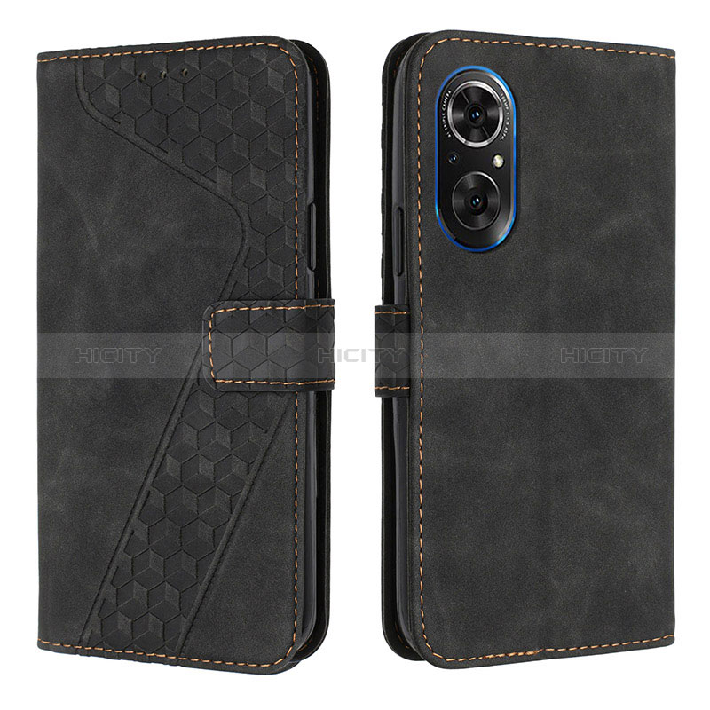Coque Portefeuille Livre Cuir Etui Clapet H04X pour Huawei Honor 50 SE 5G Noir Plus