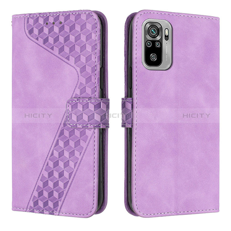 Coque Portefeuille Livre Cuir Etui Clapet H04X pour Xiaomi Redmi Note 10S 4G Violet Plus
