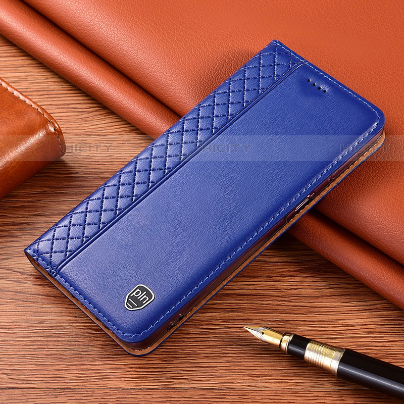 Coque Portefeuille Livre Cuir Etui Clapet H05P pour Samsung Galaxy S23 5G Bleu Plus