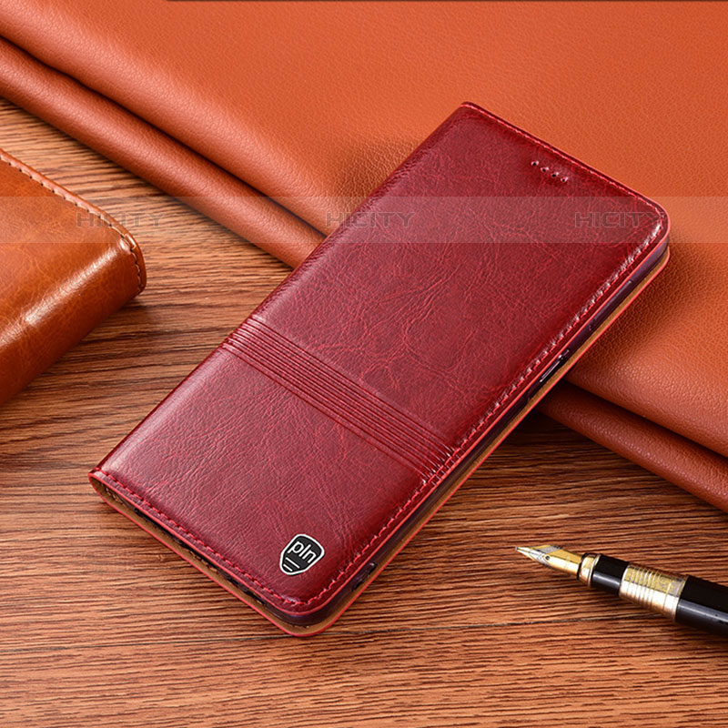 Coque Portefeuille Livre Cuir Etui Clapet H06P pour Samsung Galaxy M13 5G Rouge Plus