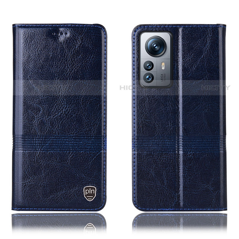 Coque Portefeuille Livre Cuir Etui Clapet H06P pour Xiaomi Mi 12S 5G Bleu Plus