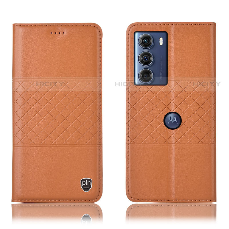 Coque Portefeuille Livre Cuir Etui Clapet H07P pour Motorola Moto G200 5G Orange Plus