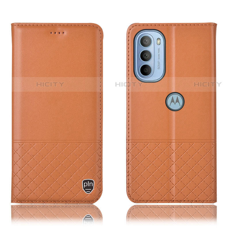 Coque Portefeuille Livre Cuir Etui Clapet H07P pour Motorola Moto G31 Orange Plus