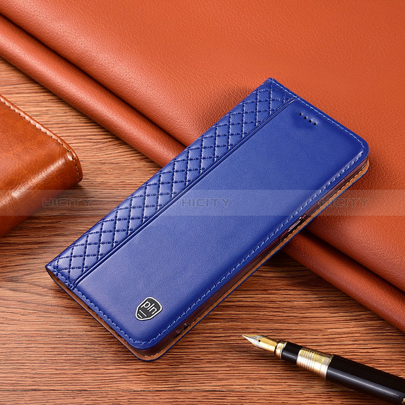 Coque Portefeuille Livre Cuir Etui Clapet H07P pour Nokia C210 Bleu Plus
