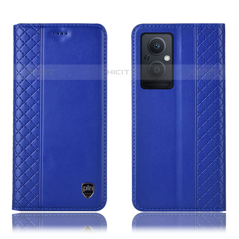 Coque Portefeuille Livre Cuir Etui Clapet H07P pour OnePlus Nord N20 5G Bleu Plus