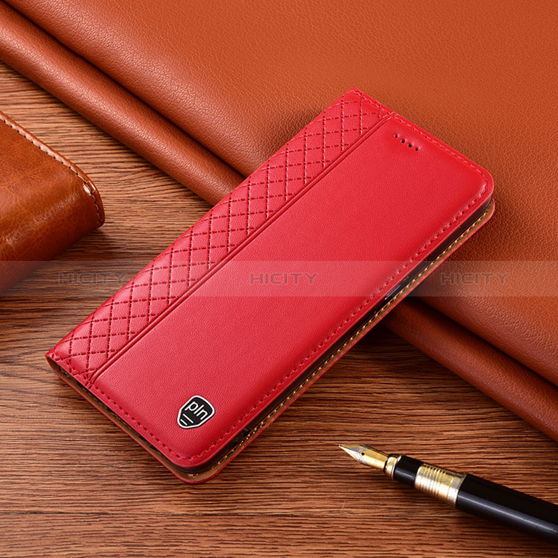 Coque Portefeuille Livre Cuir Etui Clapet H07P pour Samsung Galaxy A02s Rouge Plus