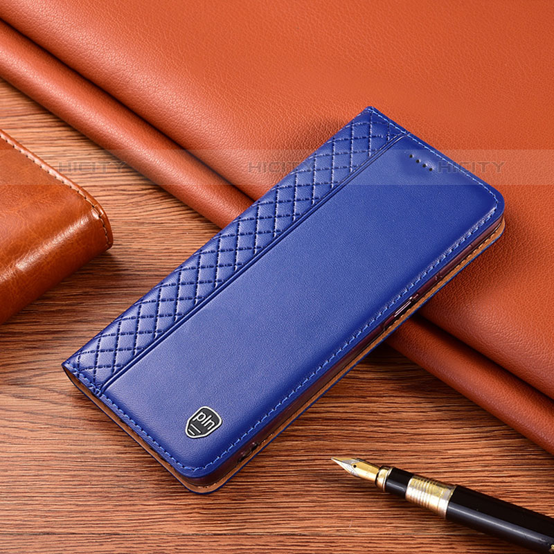 Coque Portefeuille Livre Cuir Etui Clapet H07P pour Samsung Galaxy M02s Bleu Plus