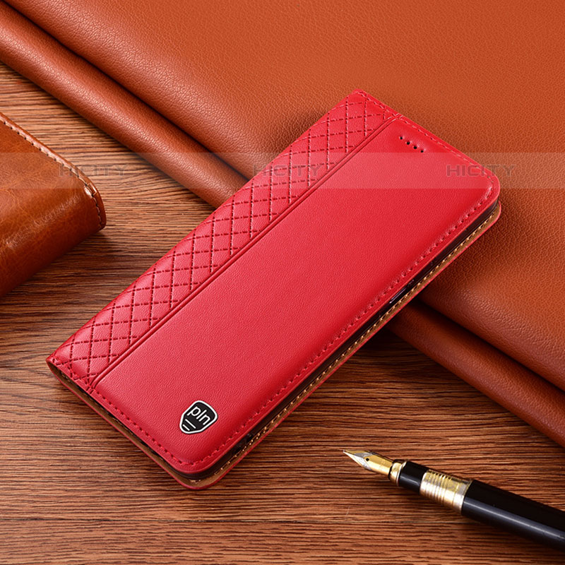 Coque Portefeuille Livre Cuir Etui Clapet H07P pour Samsung Galaxy M33 5G Rouge Plus
