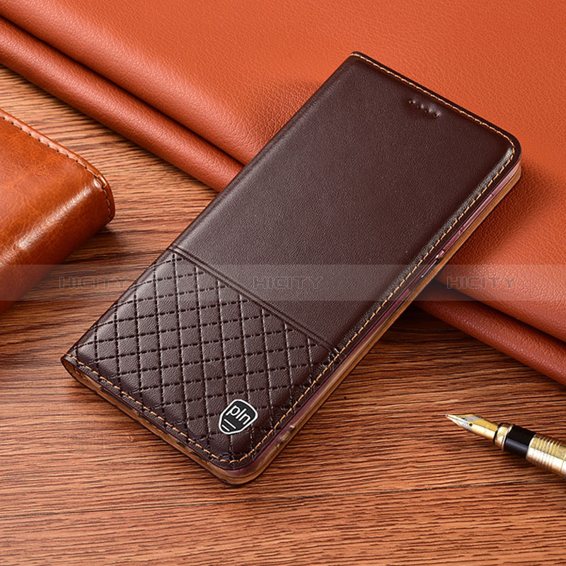 Coque Portefeuille Livre Cuir Etui Clapet H07P pour Samsung Galaxy Note 20 Ultra 5G Marron Plus