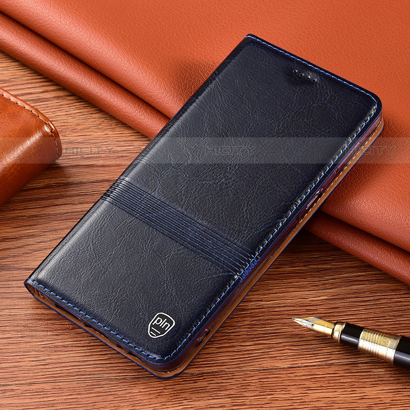 Coque Portefeuille Livre Cuir Etui Clapet H07P pour Samsung Galaxy S22 Ultra 5G Bleu Plus