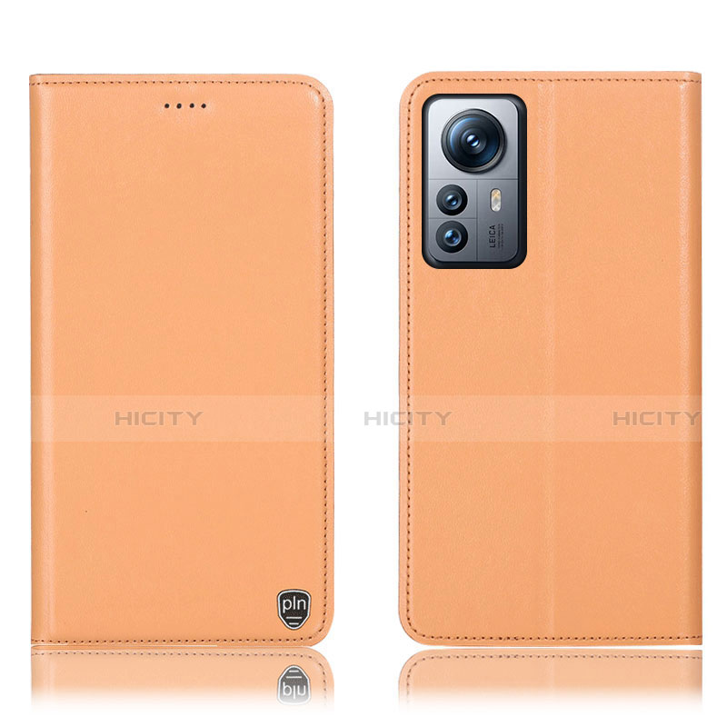 Coque Portefeuille Livre Cuir Etui Clapet H07P pour Xiaomi Mi 12 5G Orange Plus