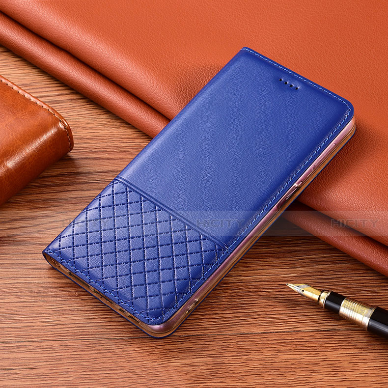 Coque Portefeuille Livre Cuir Etui Clapet H08 pour Apple iPhone 15 Pro Bleu Plus