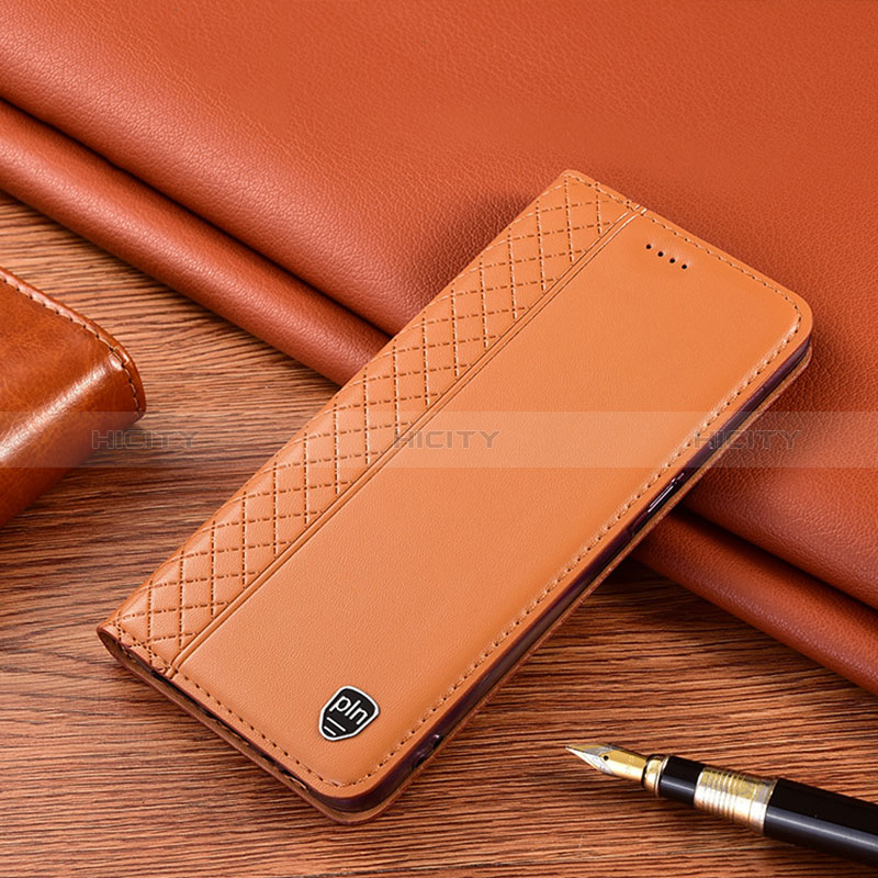 Coque Portefeuille Livre Cuir Etui Clapet H10P pour Huawei Honor Magic5 5G Orange Plus