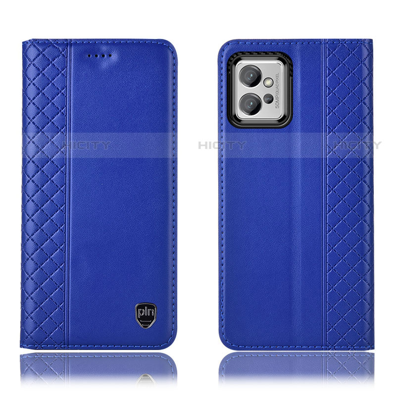 Coque Portefeuille Livre Cuir Etui Clapet H10P pour Motorola Moto G32 Bleu Plus