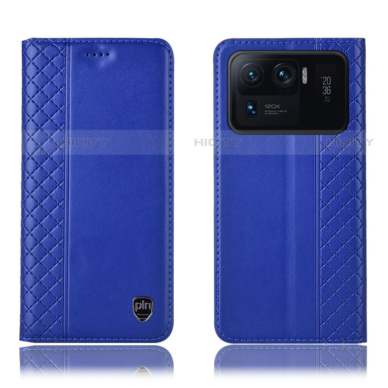Coque Portefeuille Livre Cuir Etui Clapet H10P pour Xiaomi Mi 11 Ultra 5G Bleu Plus