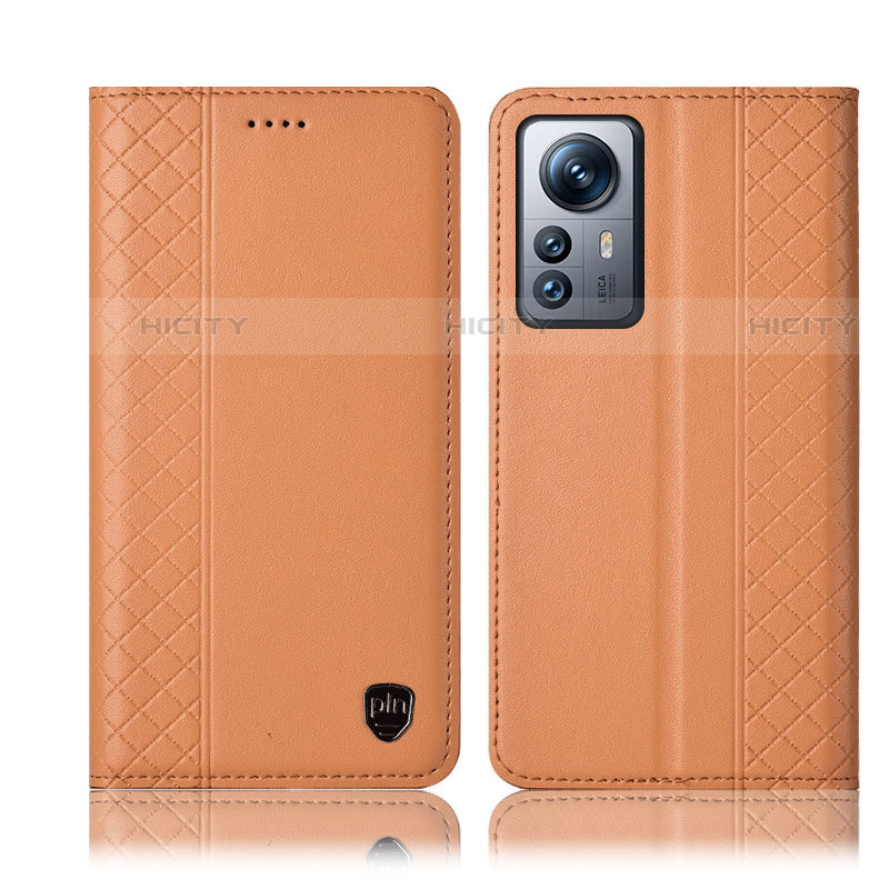 Coque Portefeuille Livre Cuir Etui Clapet H10P pour Xiaomi Mi 12 Lite 5G Orange Plus
