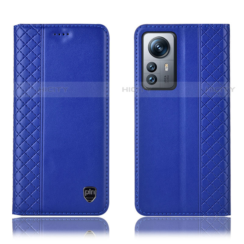 Coque Portefeuille Livre Cuir Etui Clapet H10P pour Xiaomi Mi 12X 5G Bleu Plus