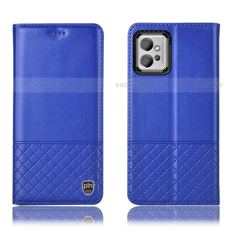 Coque Portefeuille Livre Cuir Etui Clapet H11P pour Motorola Moto G32 Bleu Plus