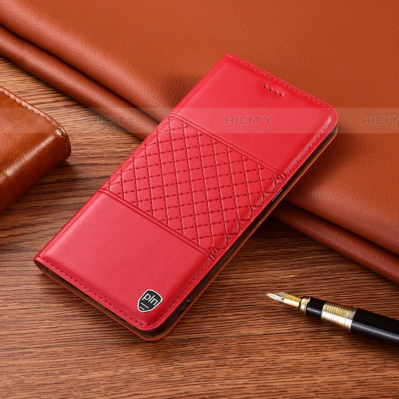 Coque Portefeuille Livre Cuir Etui Clapet H11P pour Samsung Galaxy A03s Rouge Plus