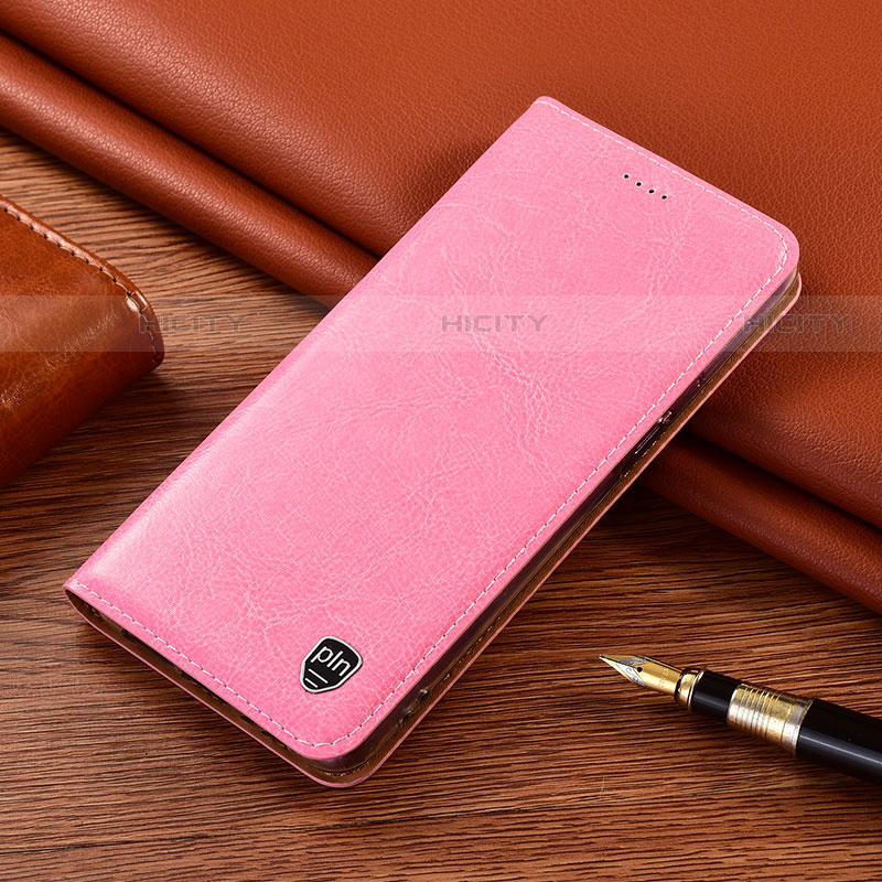 Coque Portefeuille Livre Cuir Etui Clapet H11P pour Samsung Galaxy S22 Ultra 5G Or Rose Plus