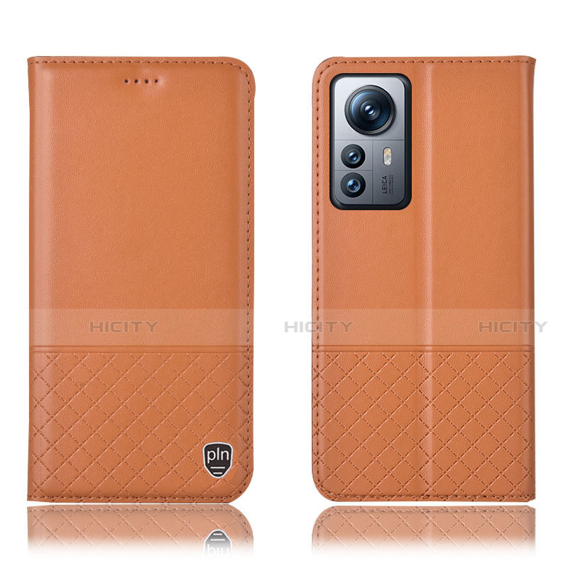 Coque Portefeuille Livre Cuir Etui Clapet H11P pour Xiaomi Mi 12 5G Orange Plus