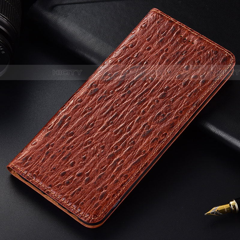 Coque Portefeuille Livre Cuir Etui Clapet H15P pour Samsung Galaxy A03s Marron Plus
